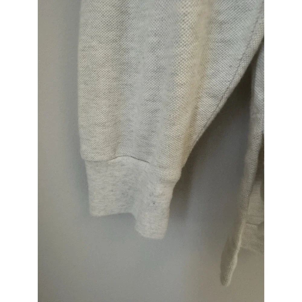Polo Ralph Lauren Classic Fit Oatmeal Cotton Pique Long Sleeve Polo Shirt MED.